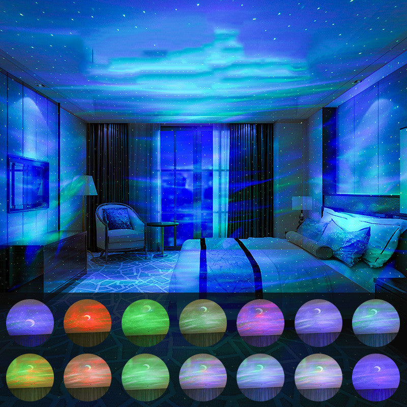 "RGB Starry Sky Laser Projector Light – Galaxy Ambient Night Light for Bedroom, Party & Home Decor"