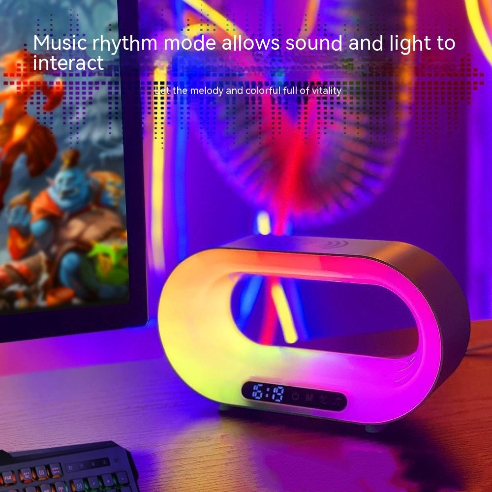 3-in-1 Smart LED Night Light with Wireless Charger & Alarm Clock – APP Controlled RGB Atmosphere Desk Lamp